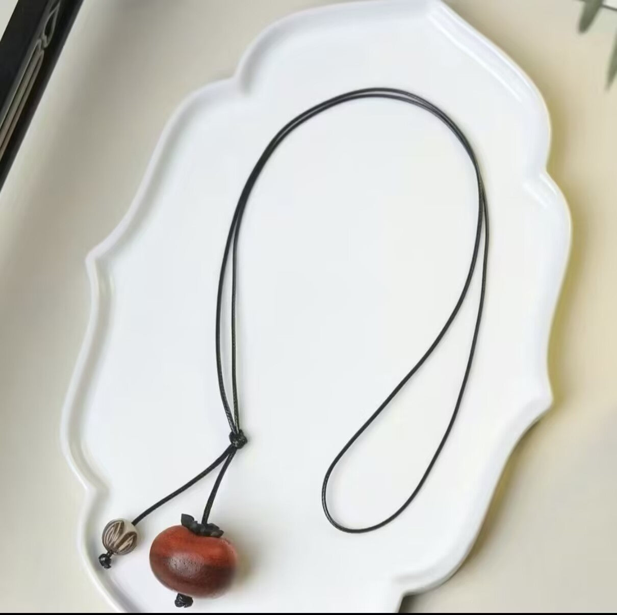 Persimmon pendant long necklace women's ethnic style decoration accessories