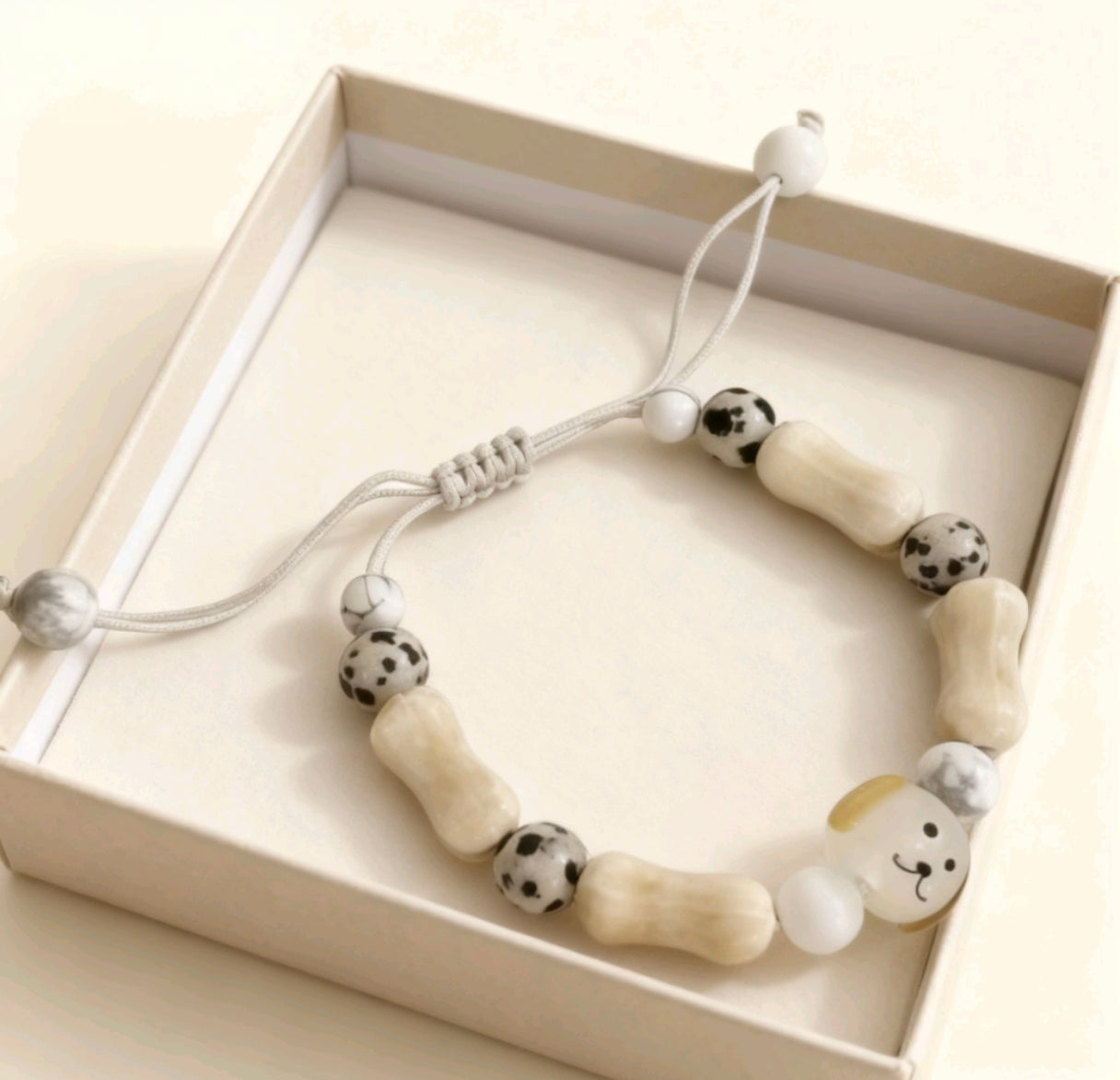 Holiday Gift Puppy Bone Ceramic Couple Bracelet | Exquisite, Cute &amp; Meaningful
