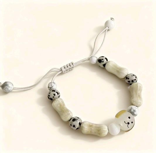 Holiday Gift Puppy Bone Ceramic Couple Bracelet | Exquisite, Cute &amp; Meaningful