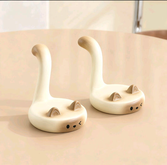 Siamese cat ceramic figurine creative phone holder