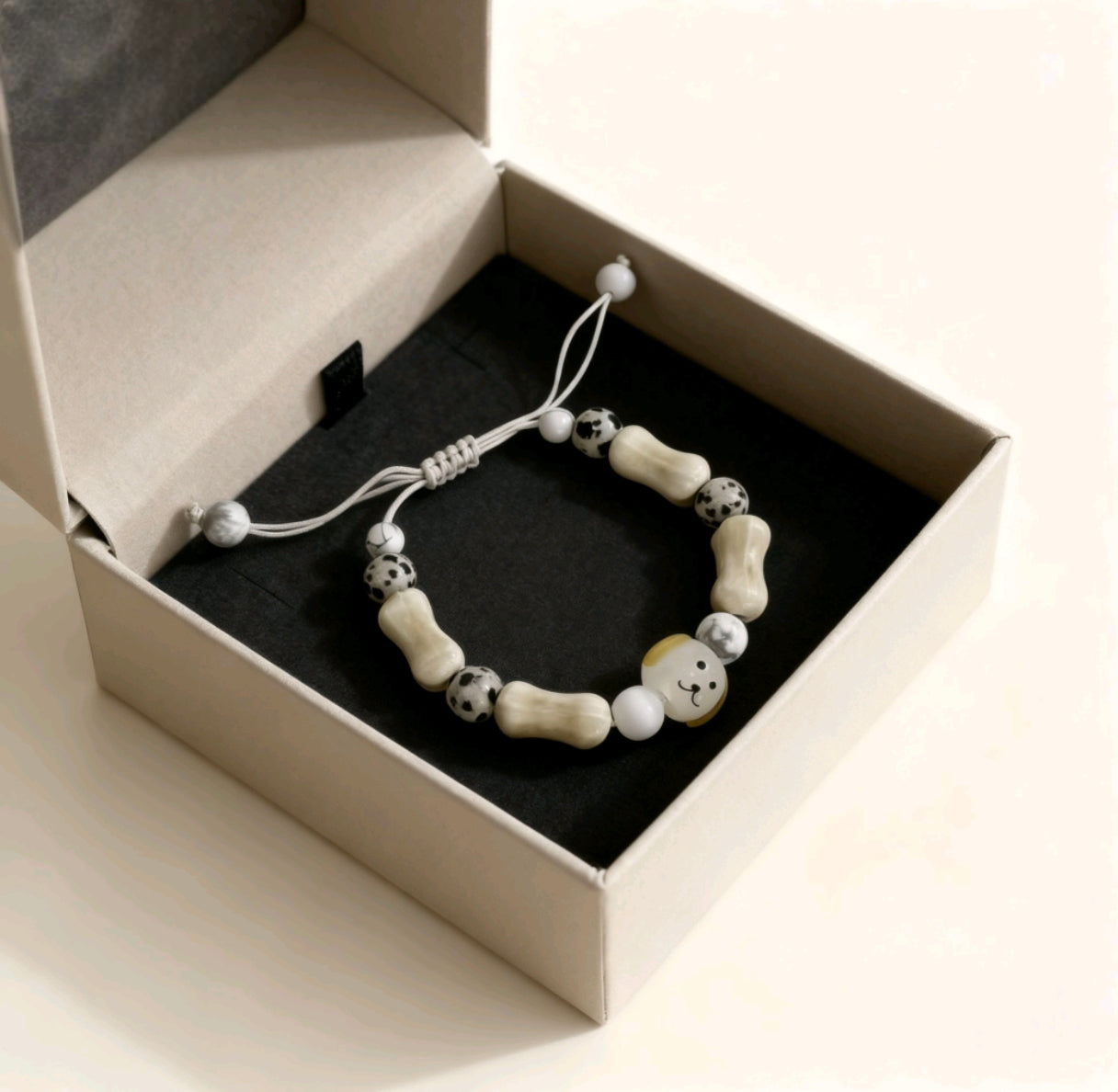 Holiday Gift Puppy Bone Ceramic Couple Bracelet | Exquisite, Cute &amp; Meaningful