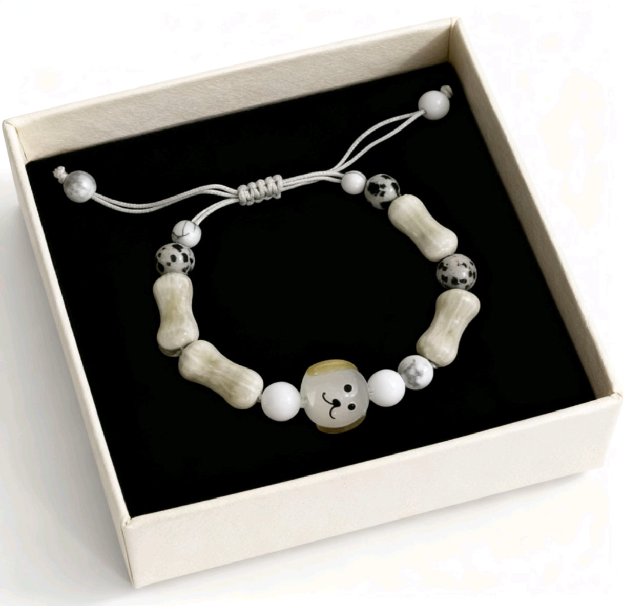 Holiday Gift Puppy Bone Ceramic Couple Bracelet | Exquisite, Cute &amp; Meaningful
