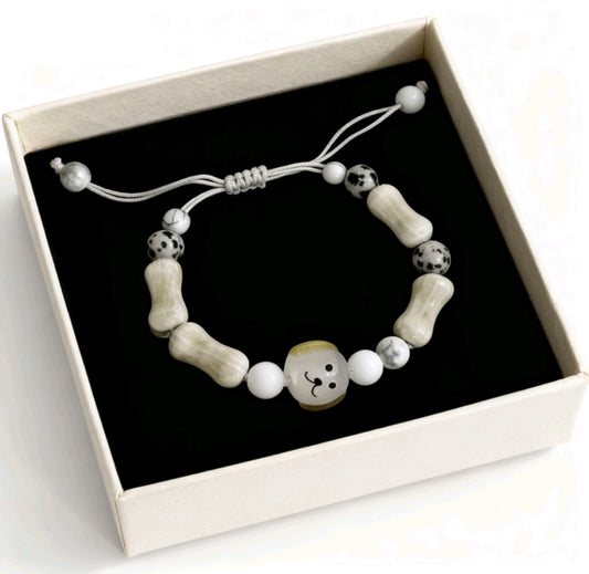 Holiday Gift Puppy Bone Ceramic Couple Bracelet | Exquisite, Cute &amp; Meaningful