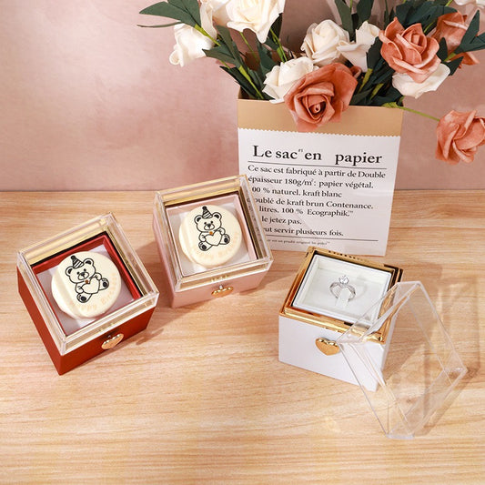 The Mystic Flip™ Magic Surprise Ring Box - Creative Proposal Gift for Her, Empty Gift Box Present Reveal