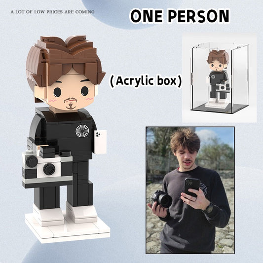 Custom Couple LEGO Portrait | Personalized Photo Building Blocks Gift