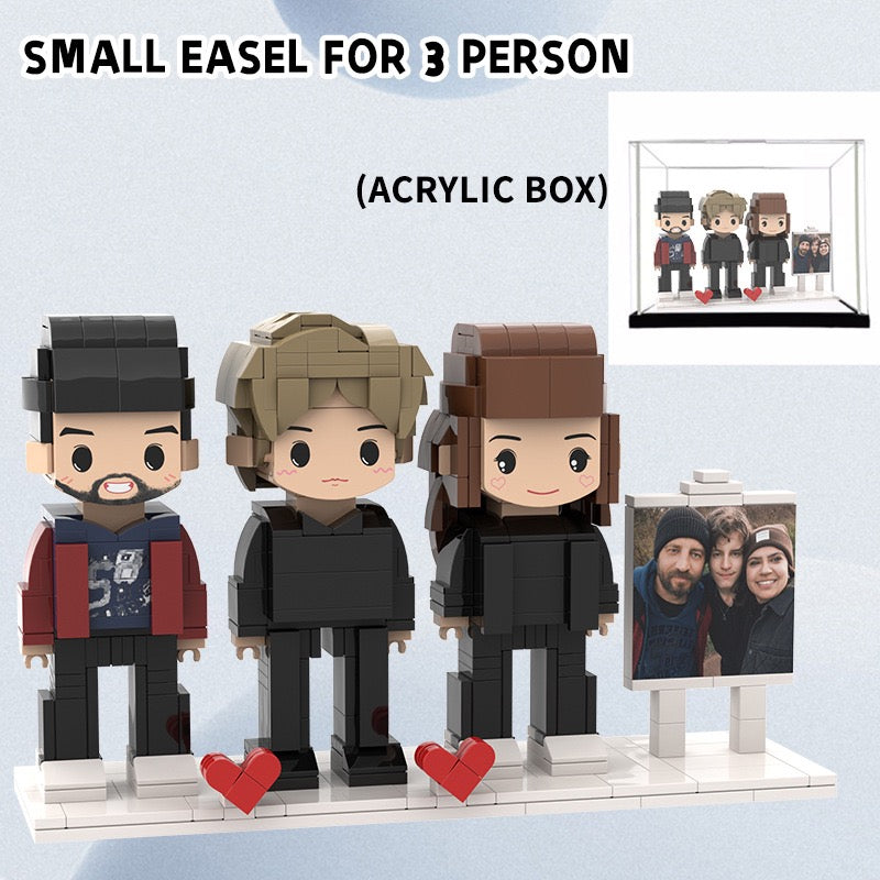 Custom Couple LEGO Portrait | Personalized Photo Building Blocks Gift